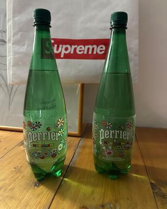 2 bottiglie acqua Perrier x Takashi Murakami