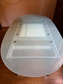 Tavolo  soggiorno , piano vetro temperato Bontempi