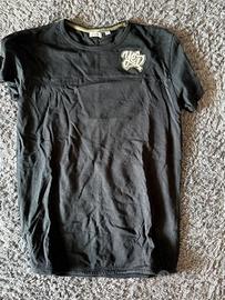 T-shirt uomo grigio antracite logo ricamato M