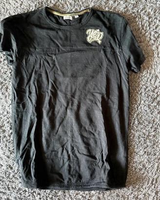 T-shirt uomo grigio antracite logo ricamato M
