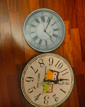 coppia di orologi lotto arredo parete