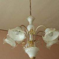 Lampadario 5 braccia stile Murano