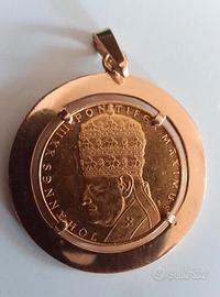 Pendente Oro con Moneta Vaticano 1959  Giov. XXIII