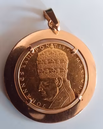 Pendente Oro con Moneta Vaticano 1959  Giov. XXIII