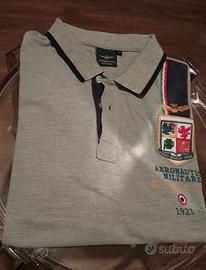 Polo marina militare grigia M