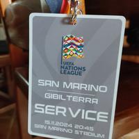 Partita San Marino - Gibilterra vecchio badge