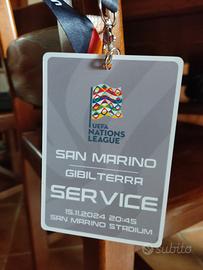 Partita San Marino - Gibilterra vecchio badge