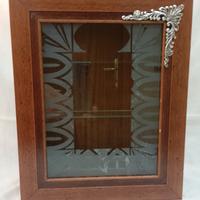 Bacheca vetrinetta legno vetrina porta oggetti