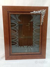 Bacheca vetrinetta legno vetrina porta oggetti