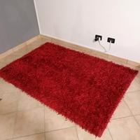 tappeto shaggy rosso
