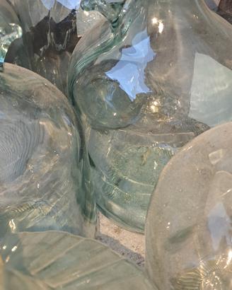 lotto di 15 damigiane in vetro da 5 litri 