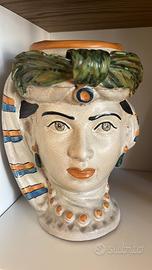 Testa moro antica in Ceramica di Caltagirone