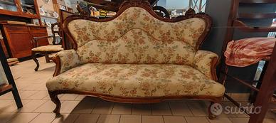 DIVANO LUIGI FILIPPO CON POLTONRE IN NOCE 