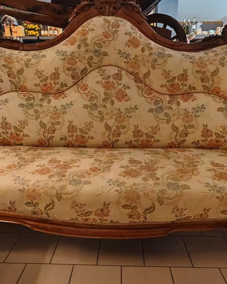 DIVANO LUIGI FILIPPO CON POLTONRE IN NOCE 