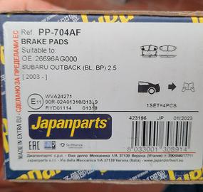 Kit Pastiglie freni Japanparts PP-704AF