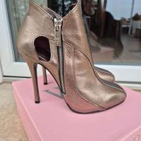 Stivaletti dorati nuovi Wo Milano n. 37