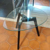 Tavolinetto vetro e legno