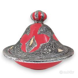 TAJINE DECORATIVA ARTIGIANATO MAROCCO