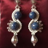 Orecchini Artigianali Gemme Lapislazzuli Vintage