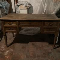 SCRIVANIA LEGNO MASSELLO NOCE