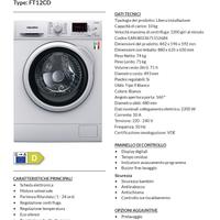 Lavatrice 10 Kg. inverter