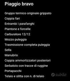 ricambi piaggio bravo 