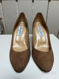 Jimmy Choo Suede Nude 37
