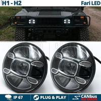 FARI LED 7'' PER HUMMER H1 H2 Luci 6500K Omologati