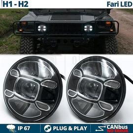 FARI LED 7'' PER HUMMER H1 H2 Luci 6500K Omologati