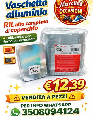 Vaschetta Alluminio Alta R1L
