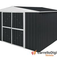 Box in Acciaio da giardino 360x345cm nero