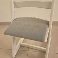 Stokke Tripp Trapp color bianco + cuscino incluso