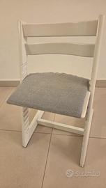 Stokke Tripp Trapp color bianco + cuscino incluso