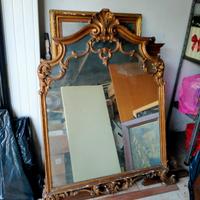 specchio con cornice in oro zecchino 