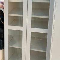 Scarpiera ikea Bianco con ante a vetri, 6 ripiani