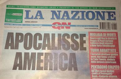 GIORNALE ORIGINALE: 11 SETTEMBRE 2001 Nazione