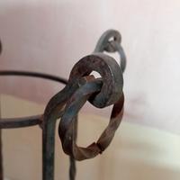 Porta vaso in ferro battuto antico perfetto