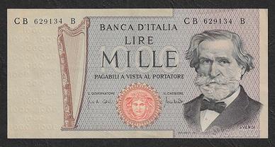Italia -banconota circolata da 1000 Lire Verdi '71