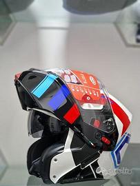 CASCO MODULARE CABERG HORUS X ROAD BIANCO NERO BLU