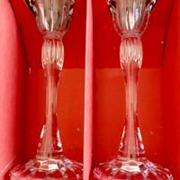 Coppia di candelieri in cristallo al piombo 24 %