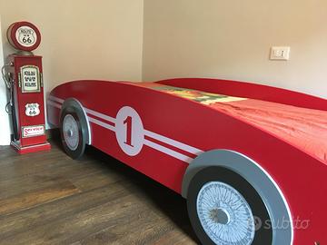 Letto singolo bambino macchinina incluso materasso