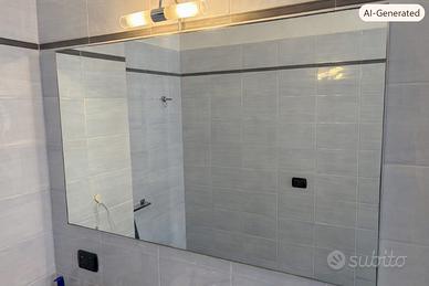 Specchiera bagno con aplique