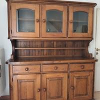 Credenza buffet in legno con vetrinetta 