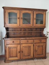 Credenza buffet in legno con vetrinetta 