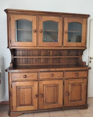 Credenza buffet in legno con vetrinetta 