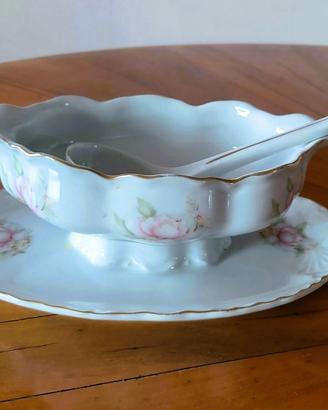 Salsiera Field Haviland Limoges con sottovassoio