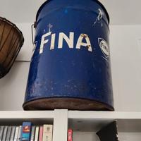 bidone latta vintage FINA