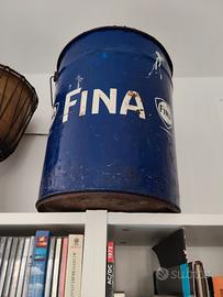 bidone latta vintage FINA