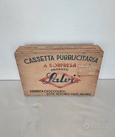 Cassetta pubblicitaria vintage Salvi 1950
