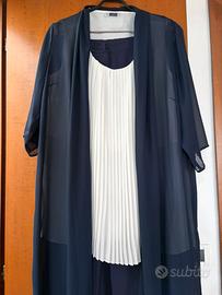 Tre pezzi da cerimonia blu/bianco tg 50